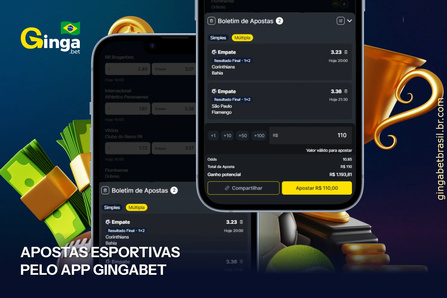 O aplicativo móvel da GingaBet oferece uma ampla variedade de opções de apostas esportivas para usuários no Brasil