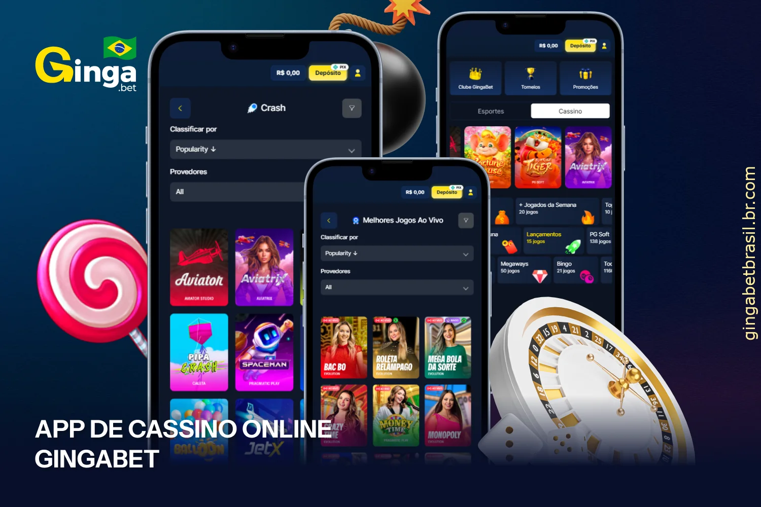 A seção de cassino no aplicativo do cassino online GingaBet contém uma ampla variedade de jogos, abrangendo diversas categorias e opções