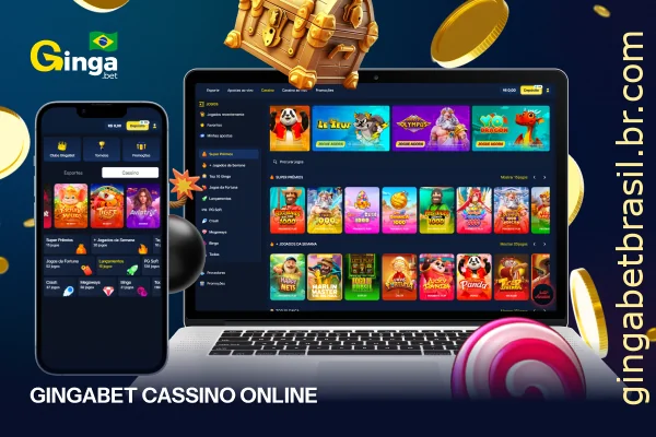 O cassino online GingaBet no Brasil permite que você jogue instantaneamente em dispositivos móveis ou computadores, com dinheiro real ou gratuitamente
