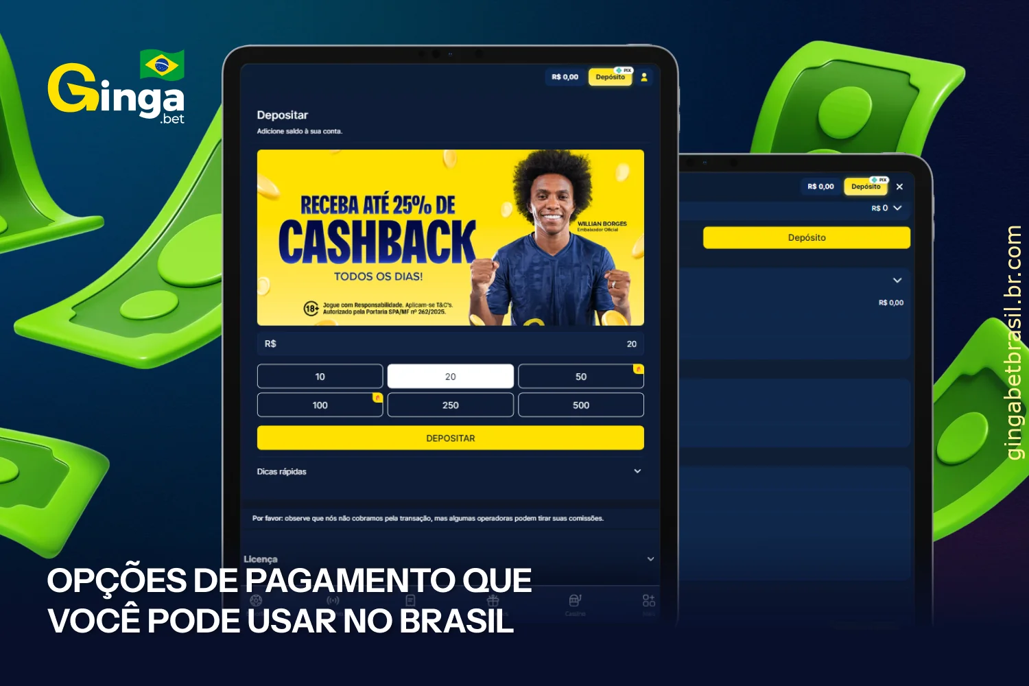 A GingaBet oferece diversos métodos de pagamento, especialmente adaptados para jogadores no Brasil